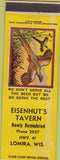Matchbook Cover - Eisenhut's Tavern Lomira WI