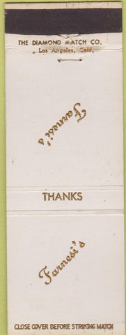 Matchbook Cover - Farnesi's Chowchilla CA Madera