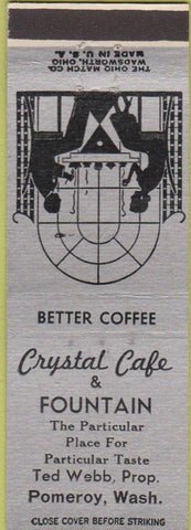 Matchbook Cover - Crystal Cafe Pomeroy WI