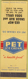 Matchbook Cover - Pet Ice Cream Gee Hop Snack Bar West Allis WI
