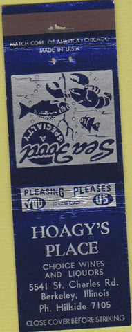 Matchbook Cover - Hoagy's Place Berkeley IL