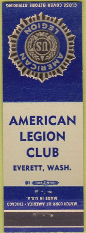 Matchbook Cover - American Legion Everett WA