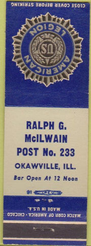 Matchbook Cover - American Legion Okawville IL