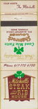 Matchbook Cover - Mitchells Steak Rib House Hyannis MA WORN