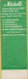 Matchbook Cover - Mitchells Steak Rib House Hyannis MA WORN