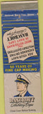 Matchbook Cover - Bancroft Military Caps POOR Framingham MA