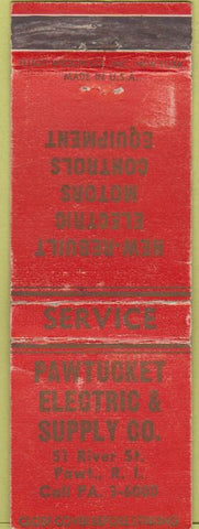 Matchbook Cover - Pawtucket Electric RI WEAR