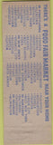 Matchbook Cover - Food Fair Lady Fair Coffee