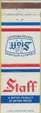 Matchbook Cover - Staff Kitchen Products