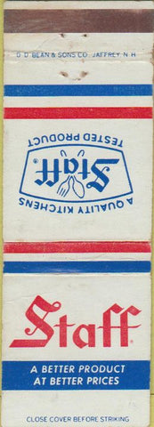 Matchbook Cover - Staff Kitchen Products