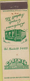 Matchbook Cover - Green's Newark NJ tile linoleum carpet WEAR