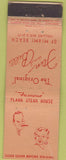 Matchbook Cover - Fan Bill's Miami Beach FL Albert Pick manumark Lake George NY