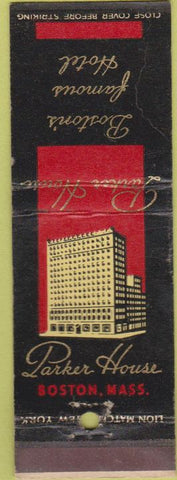 Matchbook Cover - Parker House Boston MA hotel WORN