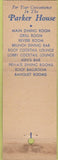 Matchbook Cover - Parker House Boston MA hotel WORN