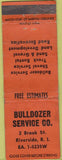 Matchbook Cover - Bulldozer Service Riverside LI POOR