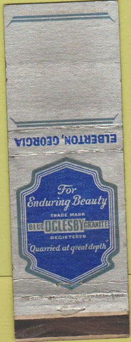 Matchbook Cover - Blue Granite Oglesby WEAR