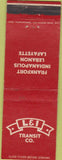 Matchbook Cover - L and I Transit Co Frankford Lebanon Lafayette IN