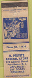 Matchbook Cover - D Previte General Store Providence RI WEAR