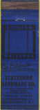 Matchbook Cover - Statesman Hardware Co Providence RI