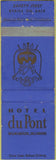 Matchbook Cover - Hotel DuPont Wilmington DE WEAR