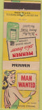 Matchbook Cover - Mennan Skin Bracer After Shave girlie