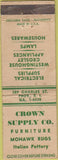 Matchbook Cover - Crown Supply Co Furniture Providence RI POOR