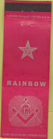 Matchbook Cover - Order of Rainbow masonic DeMolay girls