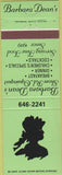 Matchbook Cover - Barbara Dean's Oquinquit ME girlie