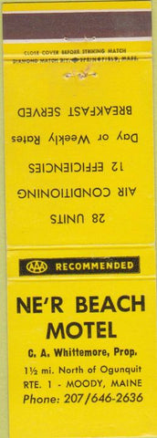 Matchbook Cover - Ne'r Beach Motel Ogunquit ME