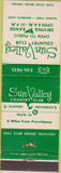 Matchbook Cover - Sun Valley Country Club Rehoboth MA