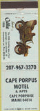 Matchbook Cover - Cape Porpoise Motel ME