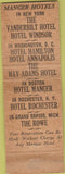 Matchbook Cover - The Vanderbilt Hotel New York City WORN