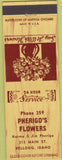 Matchbook Cover - Pherigo's Flowers Kellogg ID