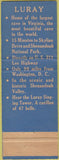 Matchbook Cover - Luray Caverns VA Singing Tower