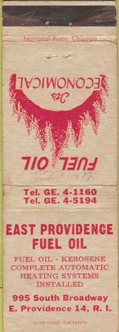Matchbook Cover - East Providence Fuel Oil RI WEAR