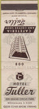 Matchbook Cover - Hotel Tuller Detroit MI