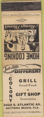 Matchbook Cover - Colony Gift Shop Daytona Beach FL WEAR