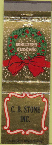 Matchbook Cover - CB Stone Inc Christmas