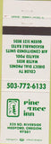 Matchbook Cover - Pine Tree Inn Medford OR