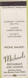 Matchbook Cover - Michaels Restaurant Des Moines IA