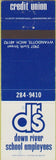 Matchbook Cover - Down River School Employees Credit Union Wyandotte MI