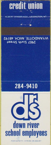 Matchbook Cover - Down River School Employees Credit Union Wyandotte MI
