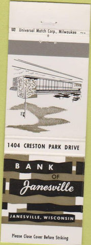 Matchbook Cover - Bank of Janesville WI