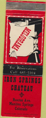 Matchbook Cover - Iron Springs Chateau Manitou Springs CO WEAR