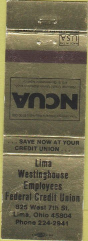 Matchbook Cover - Lima Westinghouse Employees Creditu Union Lima OH WEAR