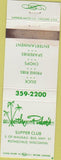 Matchbook Cover - The Palm's Supper Club Rothschild WI WEAR