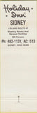 Matchbook Cover - Holiday Inn Sidney OH Holidex