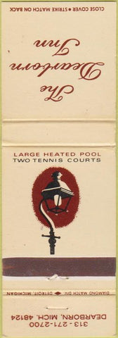 Matchbook Cover - The Dearborn Inn Dearborn MI