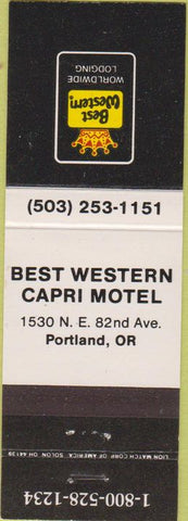 Matchbook Cover - Best Western Capri Motel Portland OR