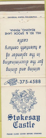 Matchbook Cover - Stokesay Castle Reading PA